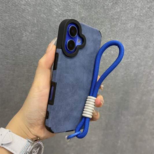 Matte leather magnetic wrist strap camera protection case - product image