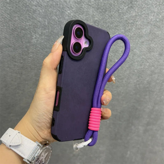 Matte leather magnetic wrist strap camera protection case - product image