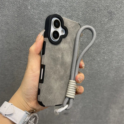 Matte leather magnetic wrist strap camera protection case - product image