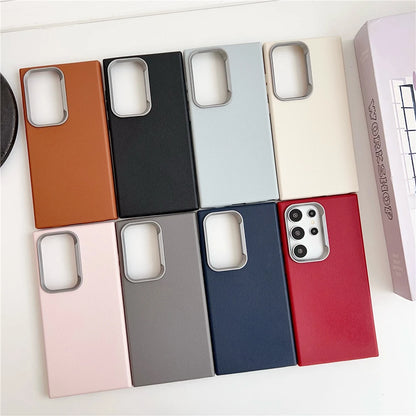 Matte leather soft silicone shockproof phone case samsung - product image