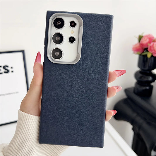 Matte leather soft silicone shockproof phone case samsung - product image