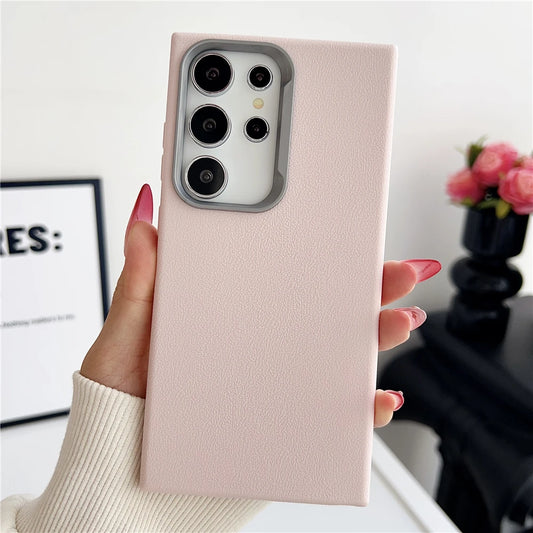 Matte leather soft silicone shockproof phone case samsung - product image