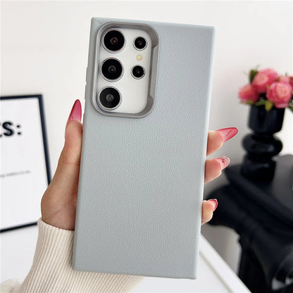 Matte leather soft silicone shockproof phone case samsung - product image