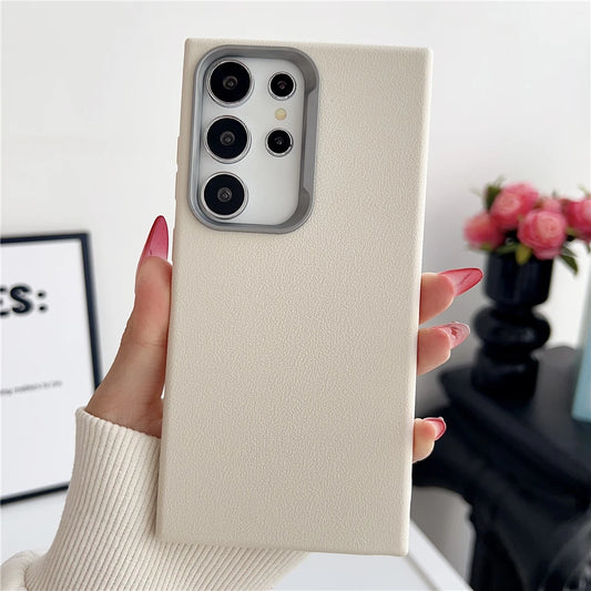 Matte leather soft silicone shockproof phone case samsung - product image