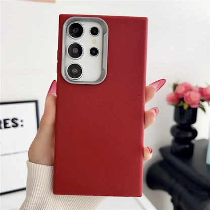 Matte leather soft silicone shockproof phone case samsung - product image