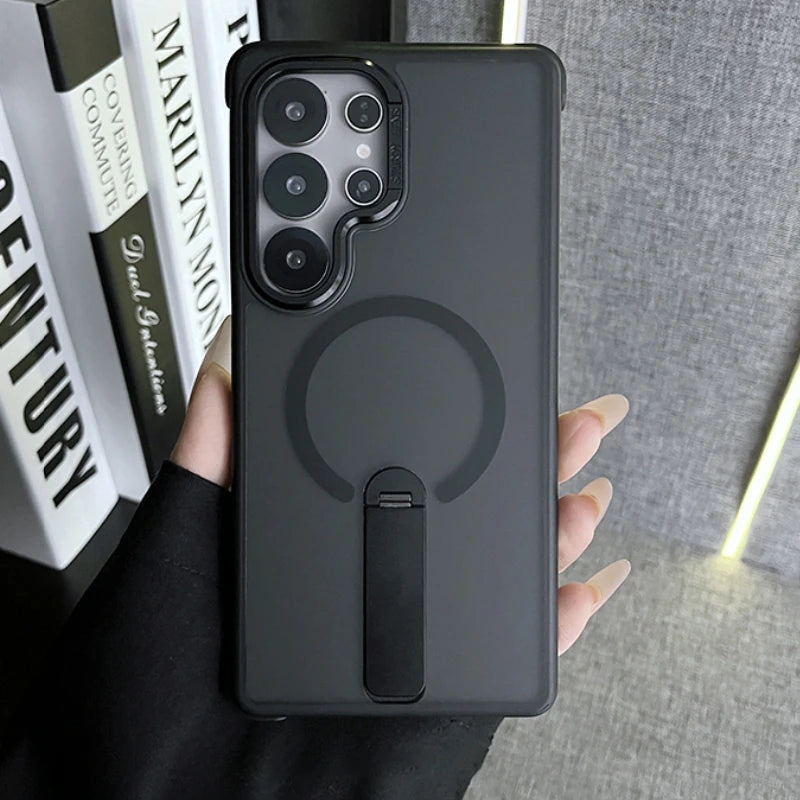 Matte magnetic fold stand holder case samsung - product image