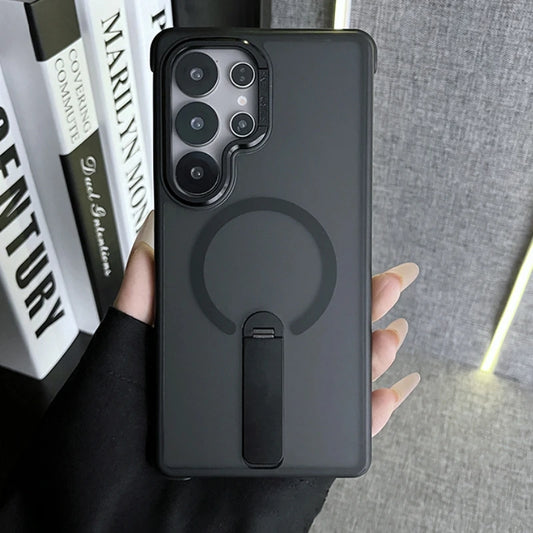 Matte magnetic fold stand holder case samsung - product image