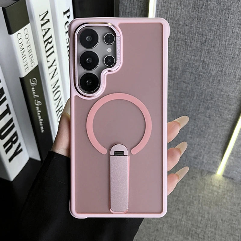 Matte magnetic fold stand holder case samsung - product image