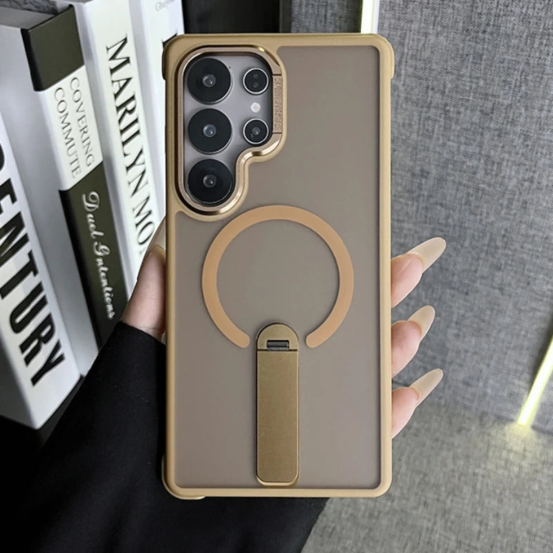 Matte magnetic fold stand holder case samsung - product image