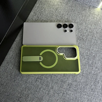 Matte magnetic fold stand holder case samsung - product image