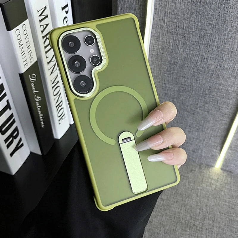 Matte magnetic fold stand holder case samsung - product image