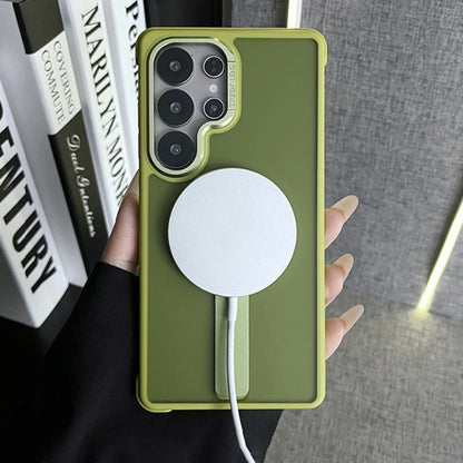 Matte magnetic fold stand holder case samsung - product image