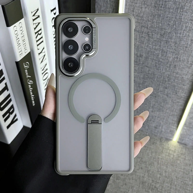 Matte magnetic fold stand holder case samsung - product image