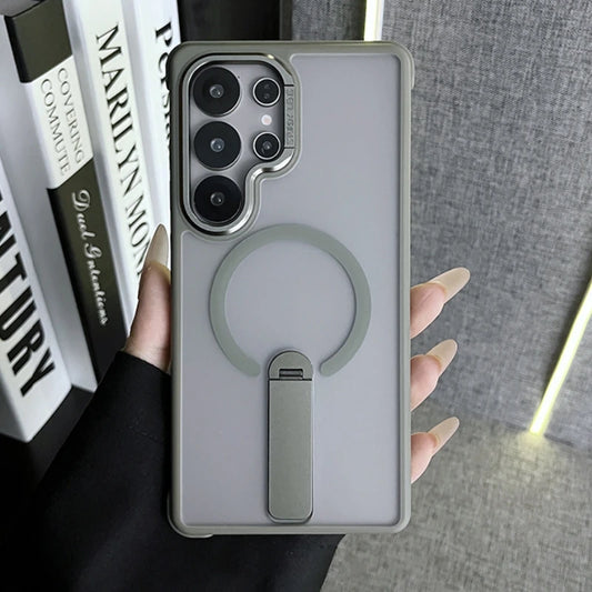 Matte magnetic fold stand holder case samsung - product image