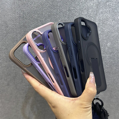 Matte magnetic fold stand wrist strap case - product image