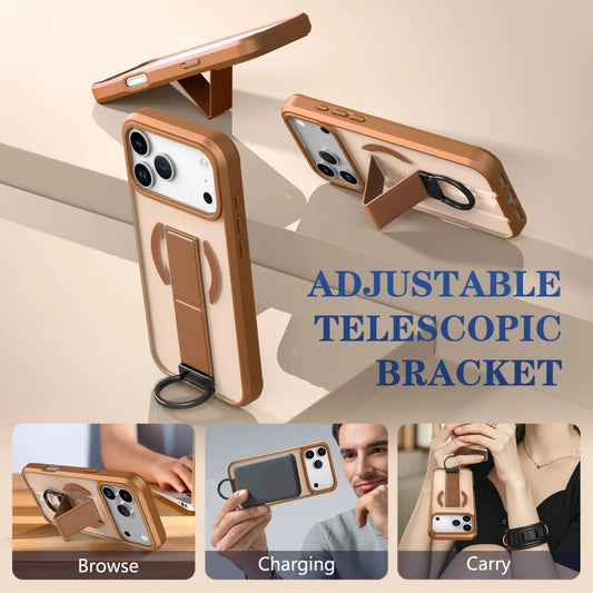 Matte magnetic folding stand shockproof case iphone compatible models - product image