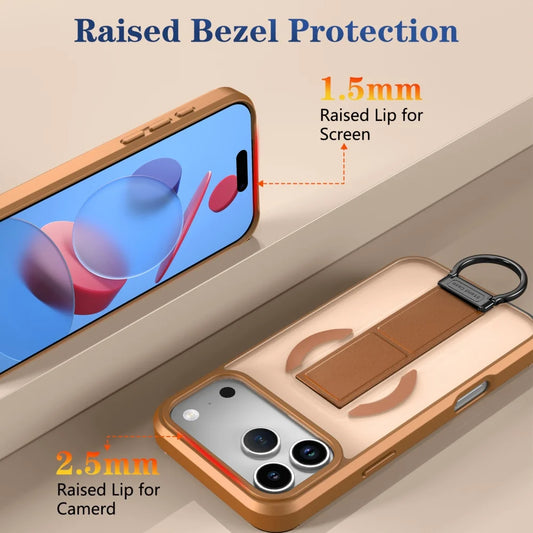 Matte magnetic folding stand shockproof case iphone compatible models - product image