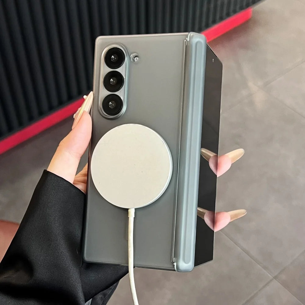 Matte magnetic hinge hard pc shockproof case fold - product image