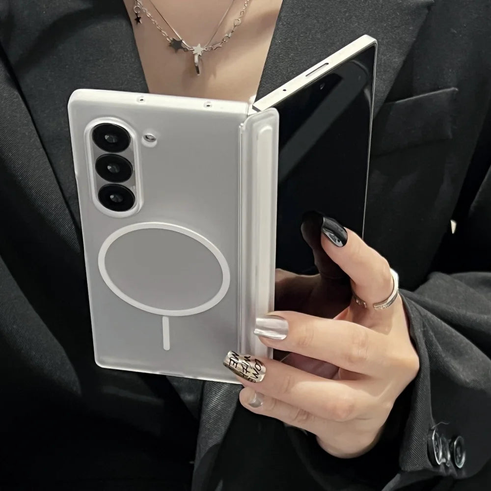 Matte magnetic hinge hard pc shockproof case fold - product image