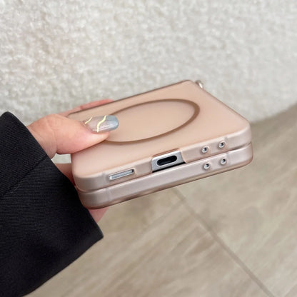 Matte magnetic wireless charging hinge hard pc case samsung z flip - product image