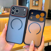 Matte Magnetic Wireless Charging Shockproof PC Case
