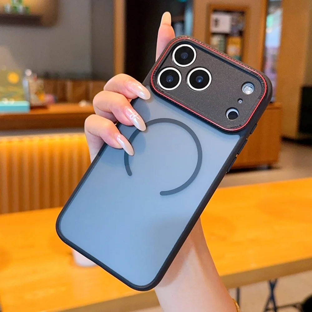 Matte magnetic wireless charging shockproof pc case - product image