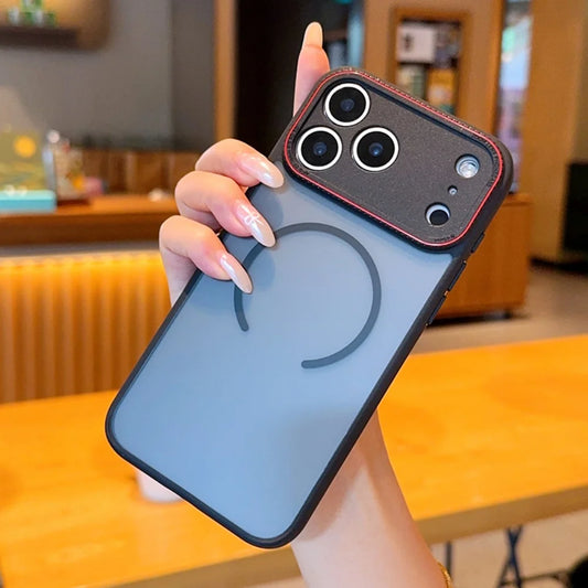 Matte magnetic wireless charging shockproof pc case - product image