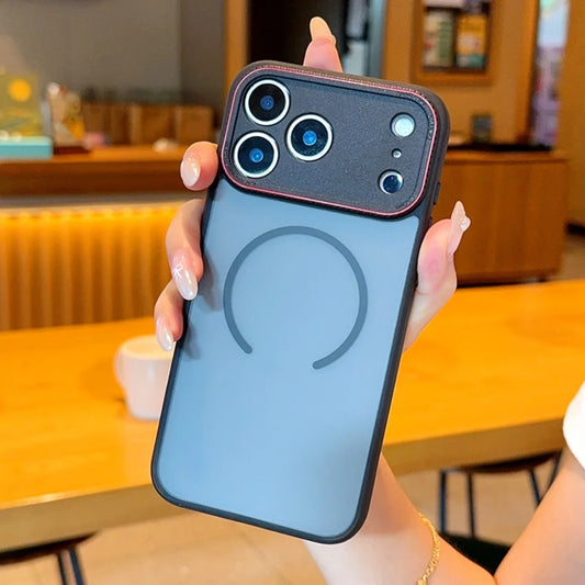 Matte magnetic wireless charging shockproof pc case - product image