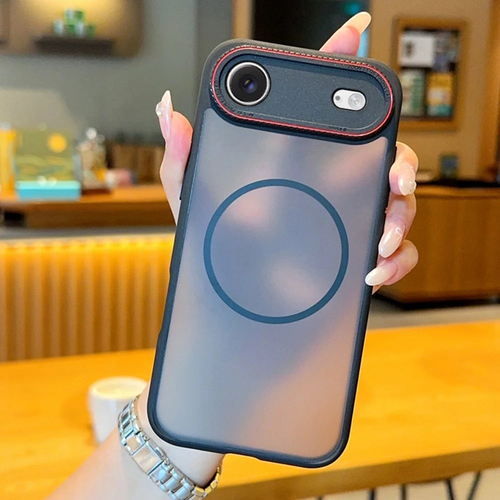 Matte magnetic wireless charging shockproof pc case - product image