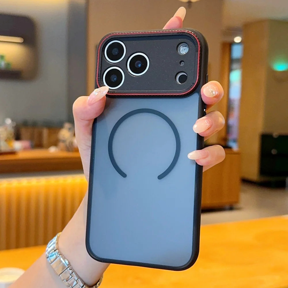 Matte magnetic wireless charging shockproof pc case - product image