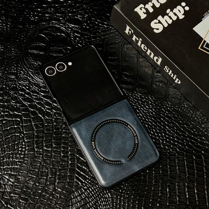 Matte magnetic wireless charging soft bumper flip phone case - product image