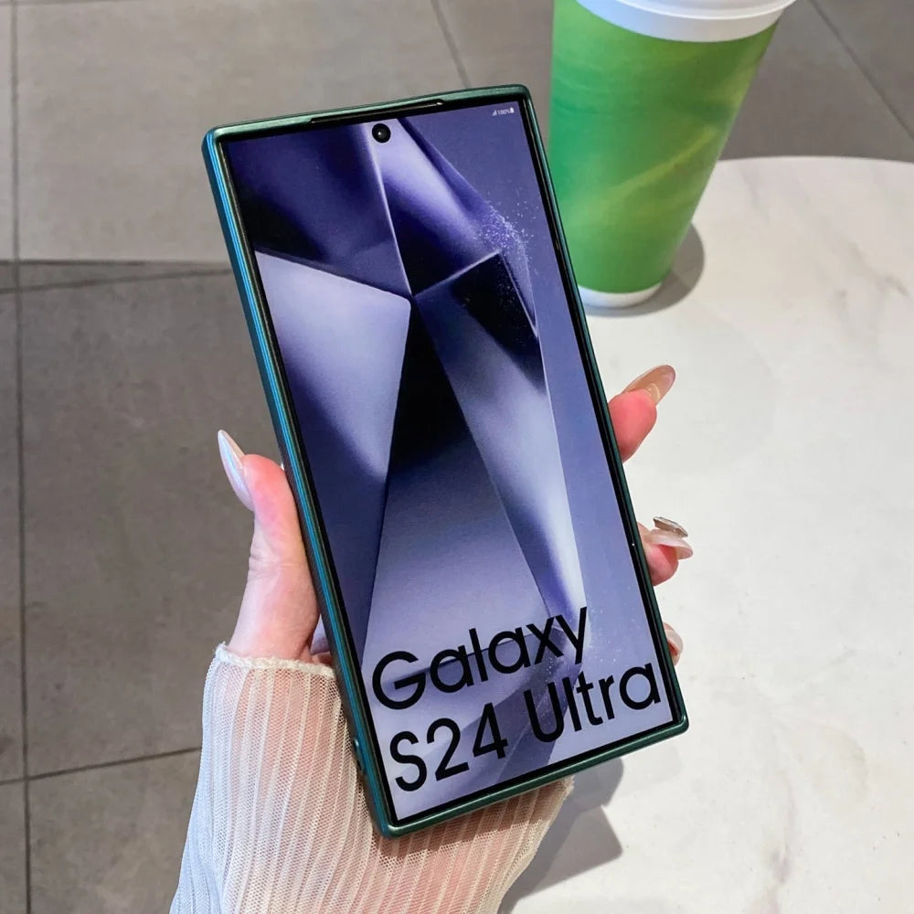 Matte metal lens protection shockproof case samsung - product image