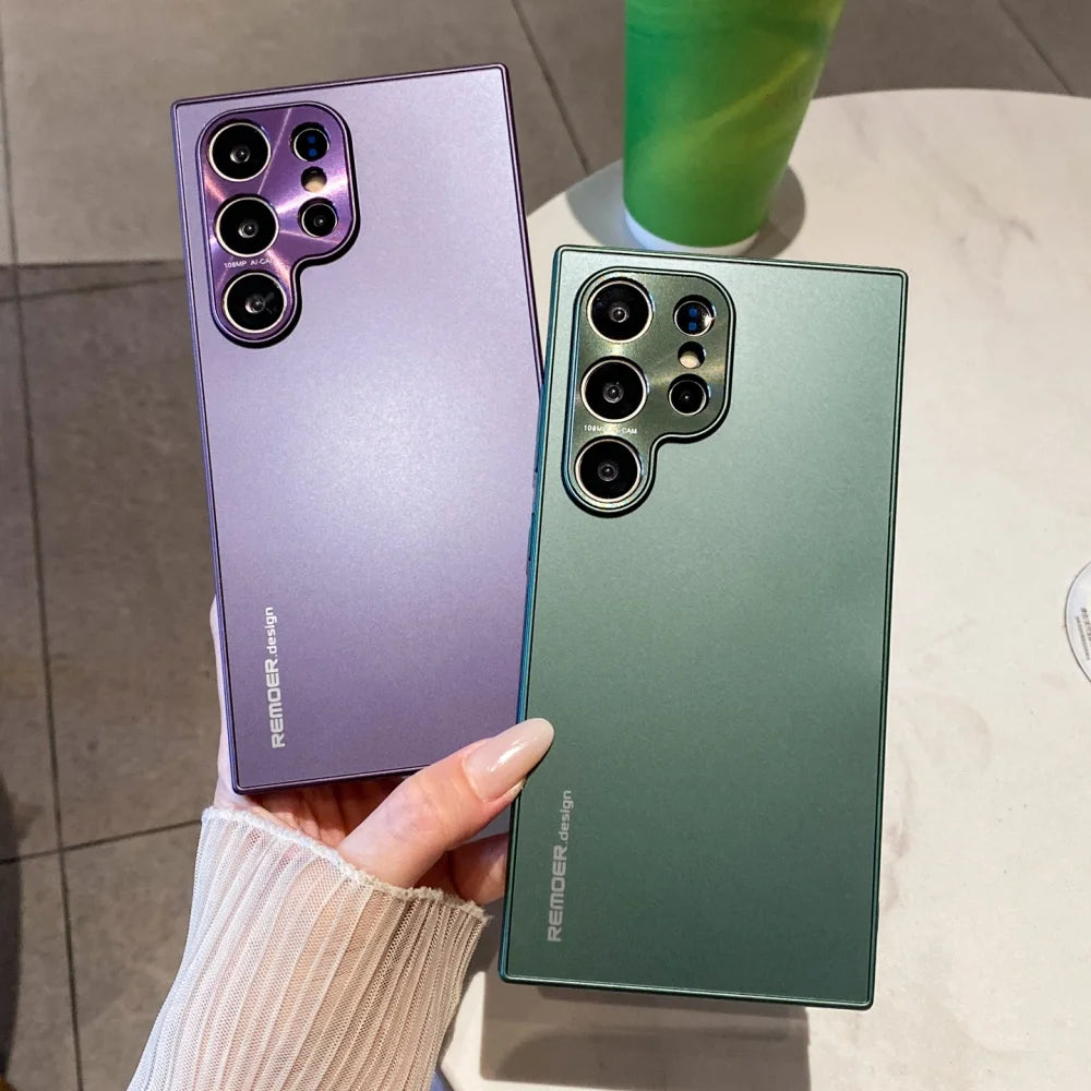 Matte metal lens protection shockproof case samsung - product image