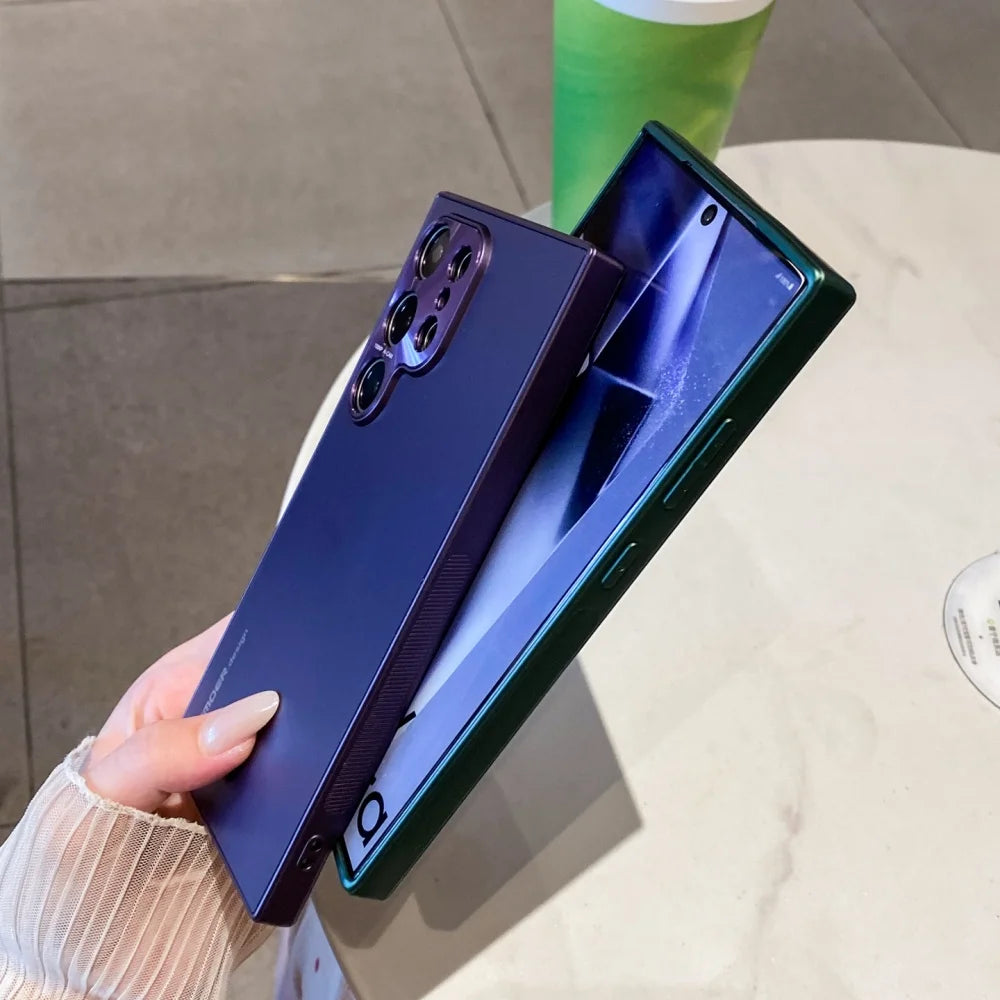 Matte metal lens protection shockproof case samsung - product image