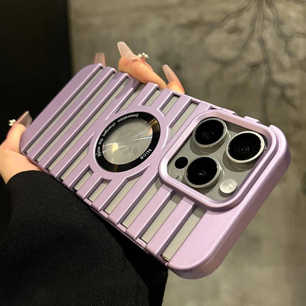 Matte metal magnetic heat dissipation case iphone - product image