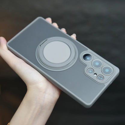 Matte ring magnetic stand holder case - product image