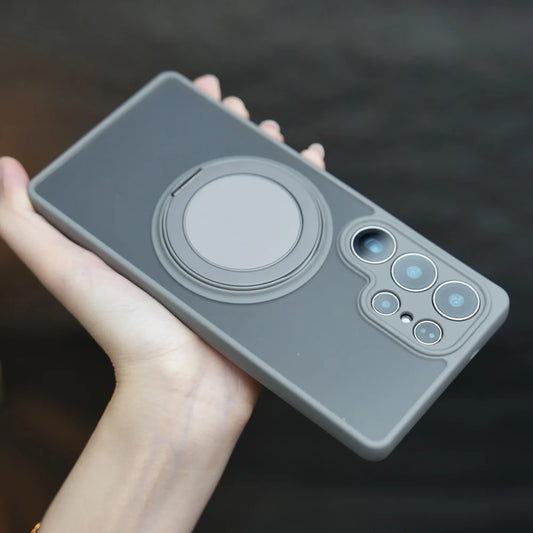 Matte ring magnetic stand holder case - product image