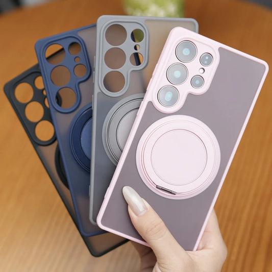 Matte ring magnetic stand holder case - product image
