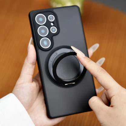 Matte ring magnetic stand holder case - product image