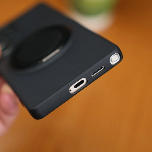 Matte ring magnetic stand holder case - product image