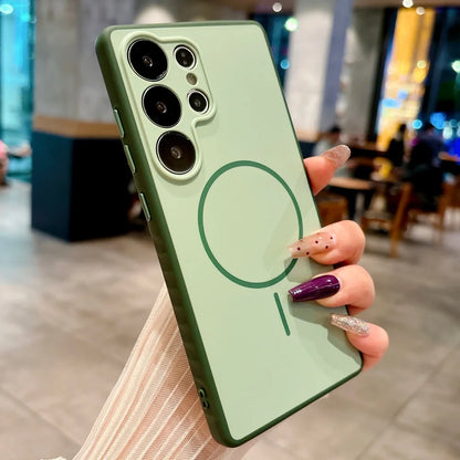 Matte silicone magnetic phone case shockproof samsung - product image