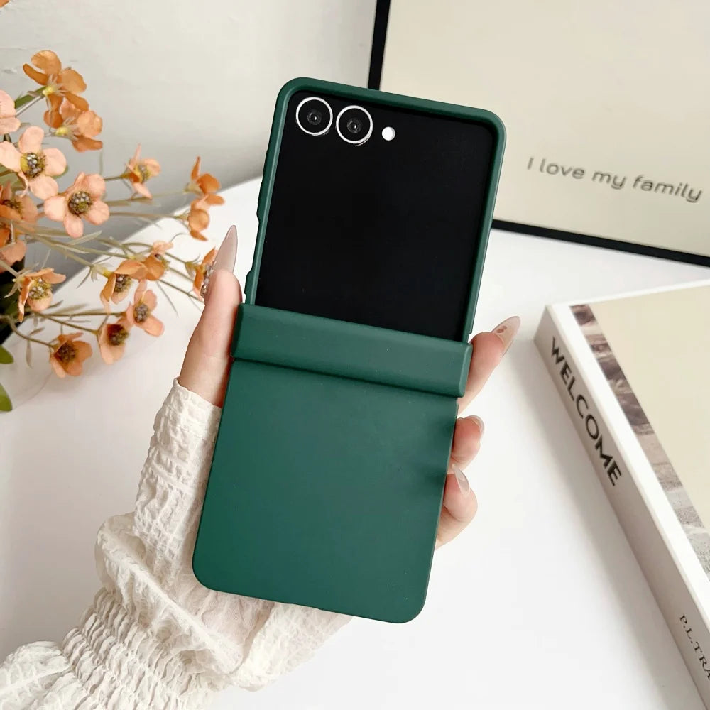 Matte solid color ultra thin hard pc case samsung z flip - product image