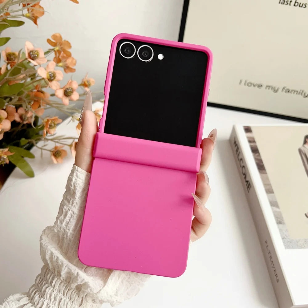 Matte solid color ultra thin hard pc case samsung z flip - product image