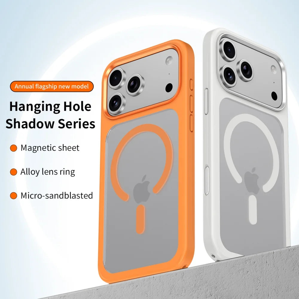 Matte translucent magnetic alloy lens ring protection case - product image