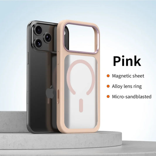 Matte translucent magnetic alloy lens ring protection case - product image