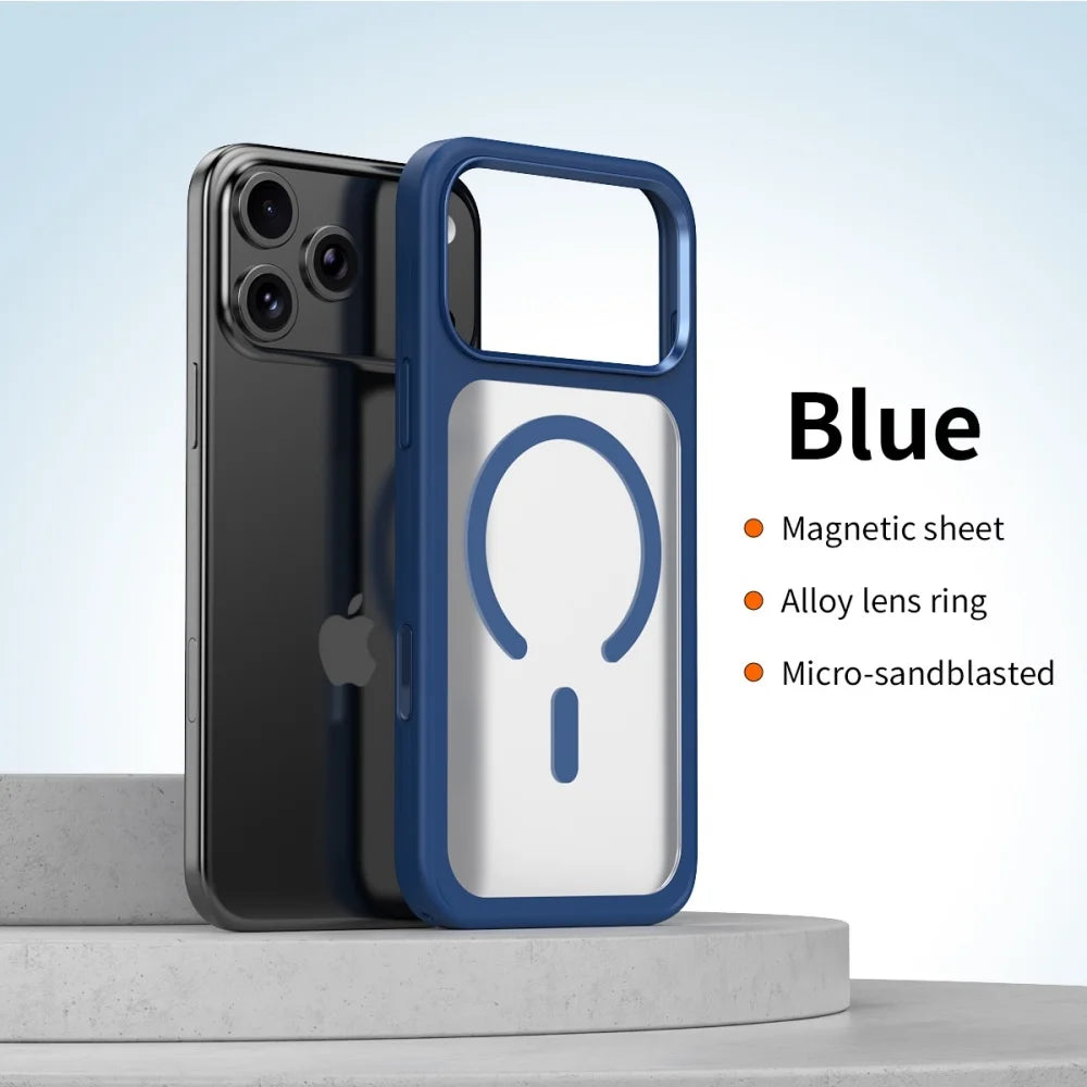 Matte translucent magnetic alloy lens ring protection case - product image