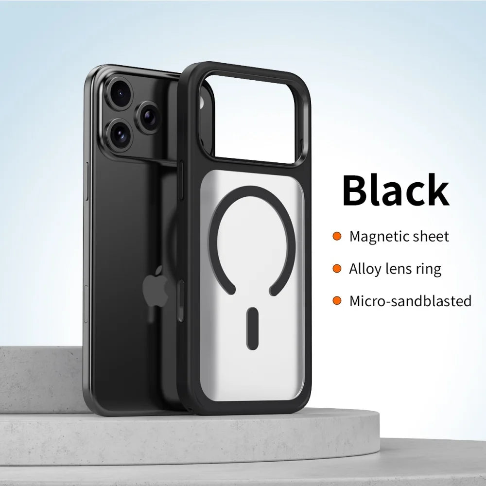Matte translucent magnetic alloy lens ring protection case - product image