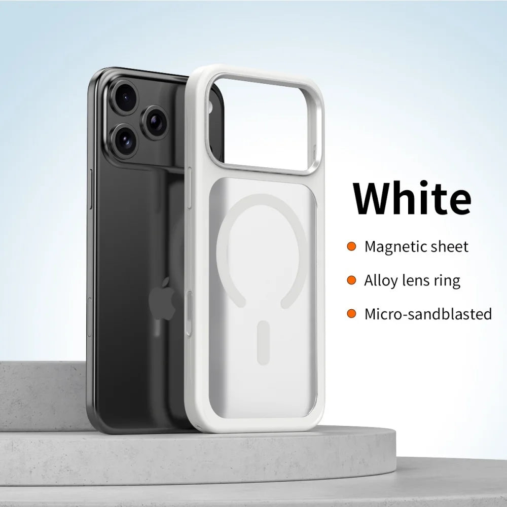 Matte translucent magnetic alloy lens ring protection case - product image