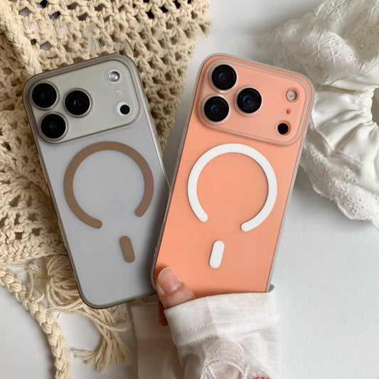 Matte transparent magnetic pc shockproof full lens case - product image