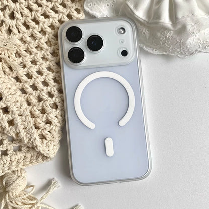 Matte transparent magnetic pc shockproof full lens case - product image